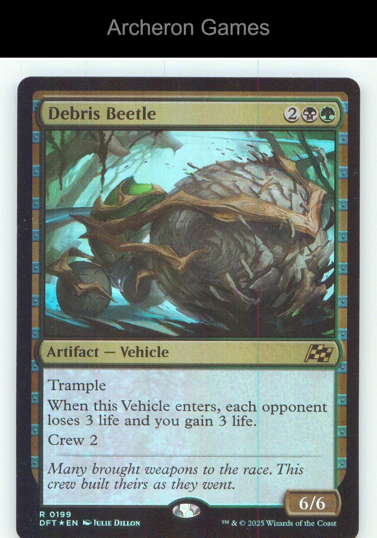 Debris Beetle DFT 199 R MTG Card NM/EX+ Foil