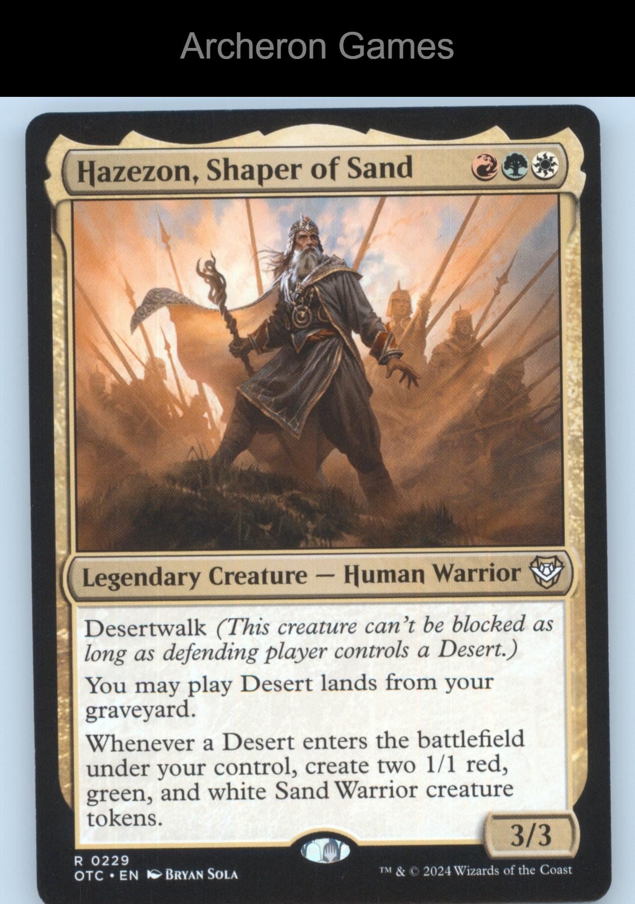 Hazezon, Shaper of Sand 229 R MTG Card Commander: Outlaws of Thunder Junction