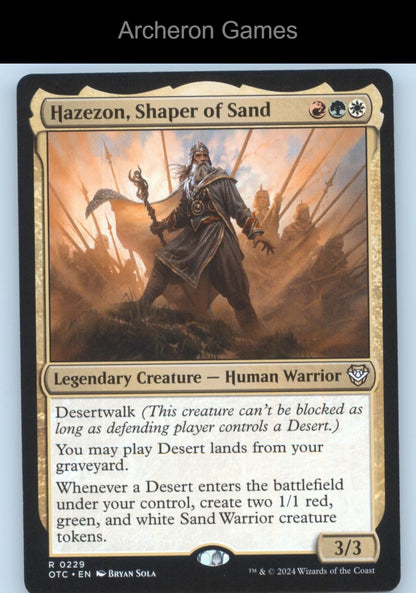 Hazezon, Shaper of Sand 229 R MTG Card Commander: Outlaws of Thunder Junction