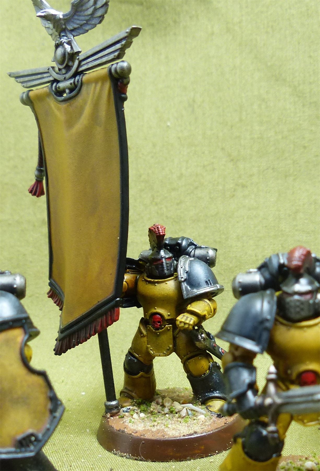 MKIII Legion Command Squad painted - Imperial Fists - Warhammer Horus Heresy #1QV