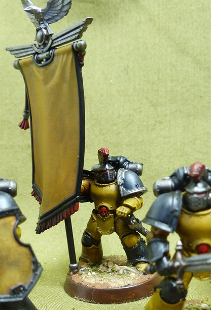 MKIII Legion Command Squad painted - Imperial Fists - Warhammer Horus Heresy #1QV