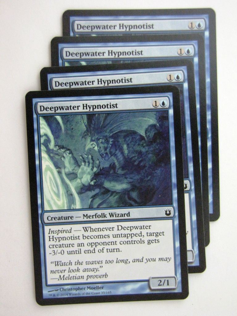 MTG Magic Cards: DEEPWATER HYPNOTIST x4 Born of the Gods playset # 24B92