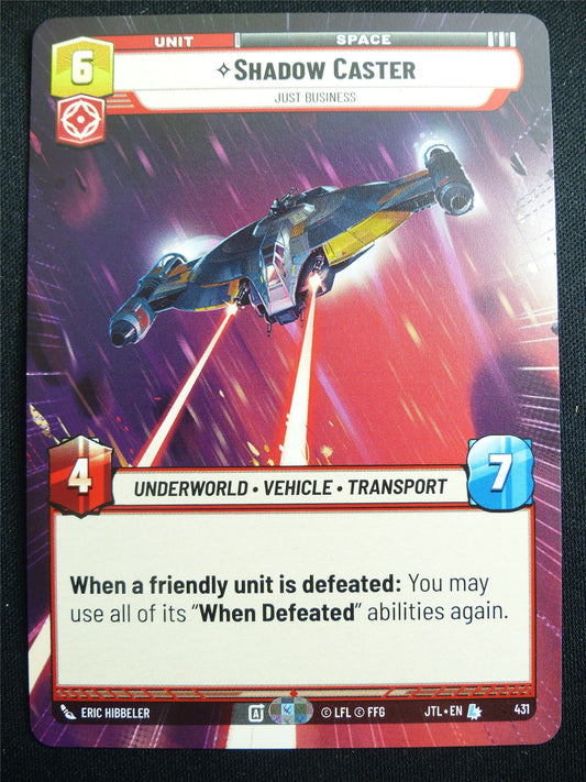 Shadow Caster 431 Hyperspace - Star Wars Unlimited Card #4FZ