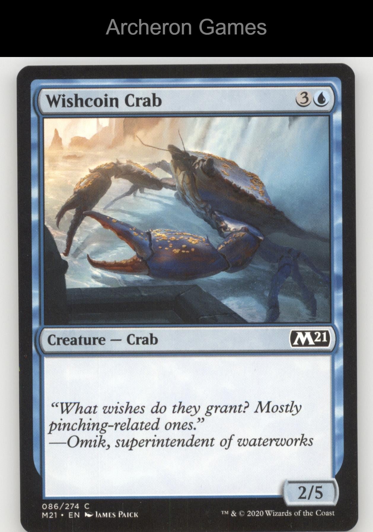 Wishcoin Crab 86 C MTG Card Core Set 2021