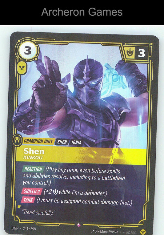 Shen - Kinkou OGN 241/298 R Origins Riftbound Card
