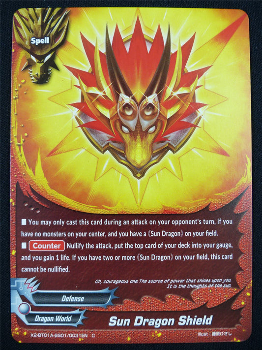 Sun Dragon Shield X2-BT01A-SS01 - Buddyfight Card #2JW