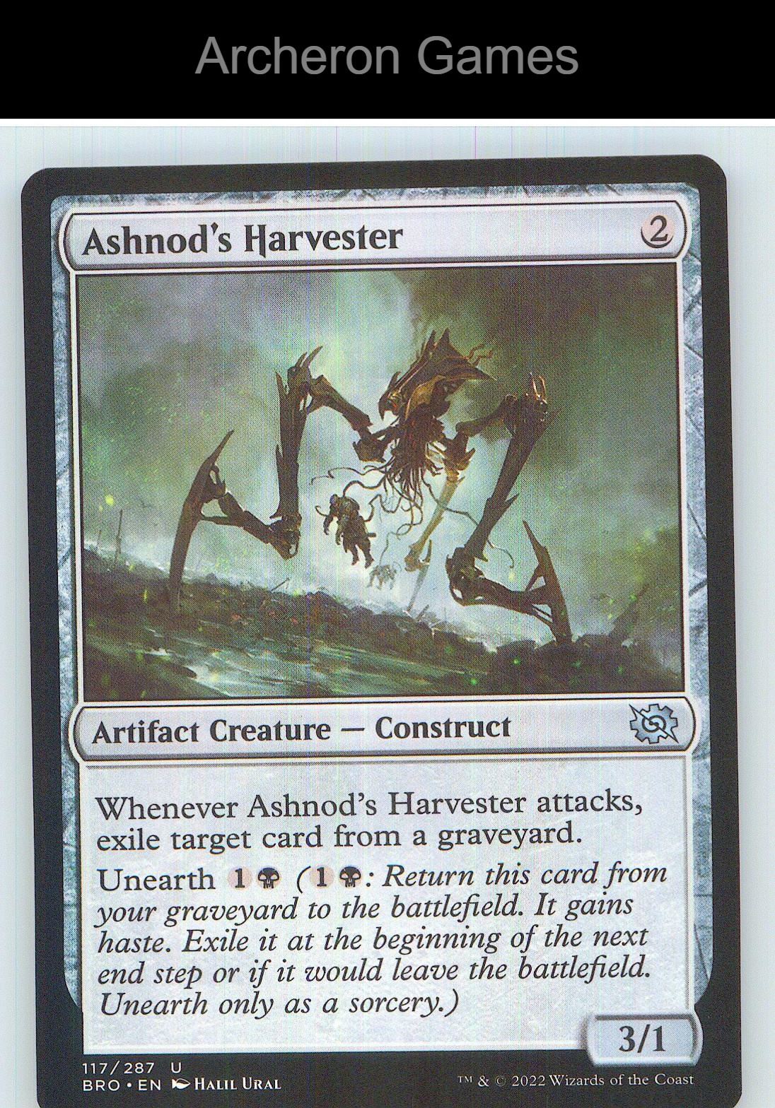 Ashnod's Harvester BRO 117 UC MTG Card NM/EX+
