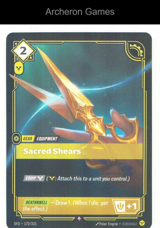 Sacred Shears SFD 172/221 R Spiritforged Riftbound Card Foil