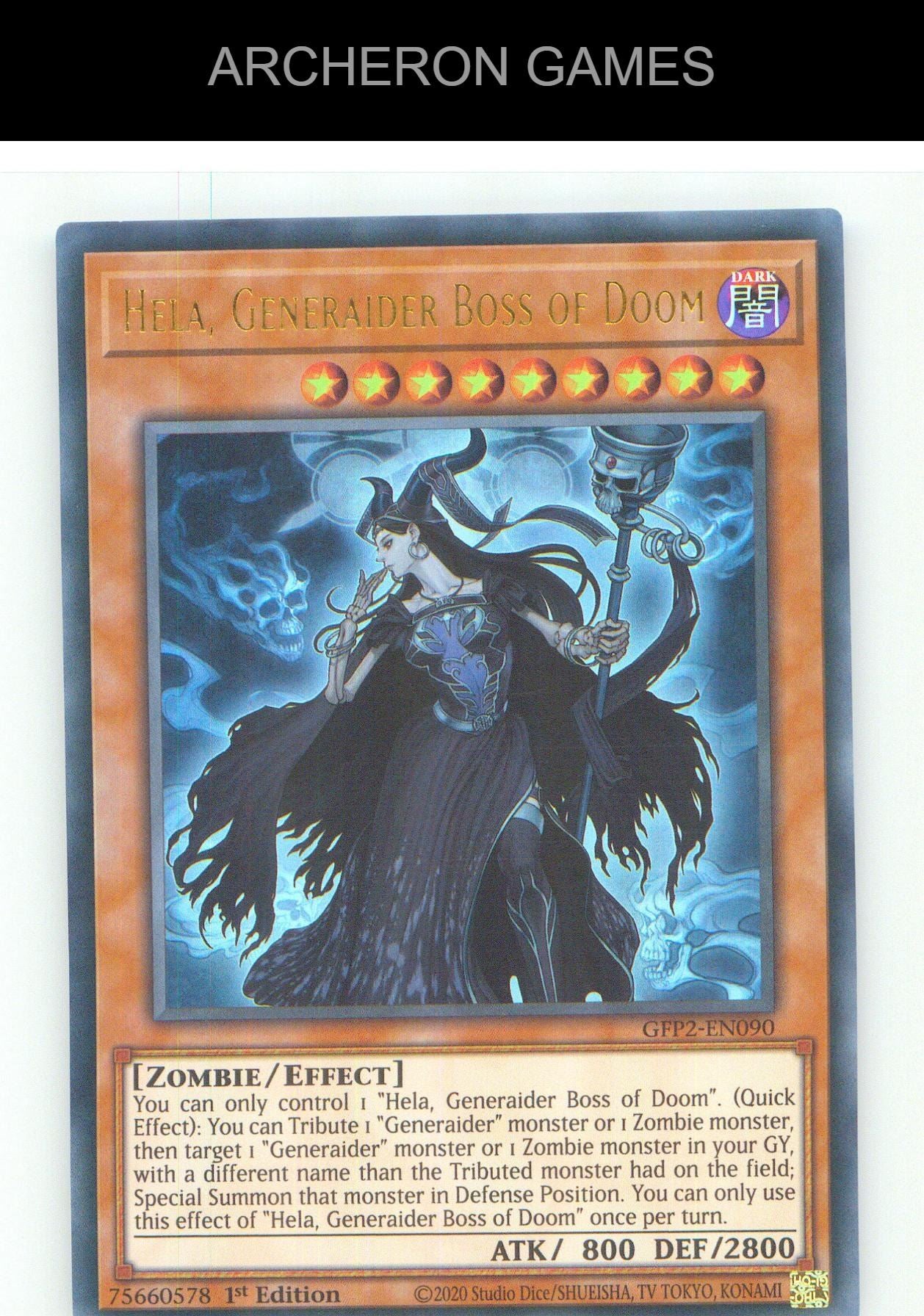 Hela, Generaider Boss of Doom UR YUGIOH Card 1st Edition