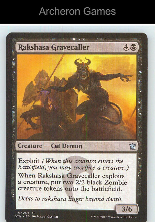 Rakshasa Gravecaller DTK 114 UC MTG Card NM/EX+