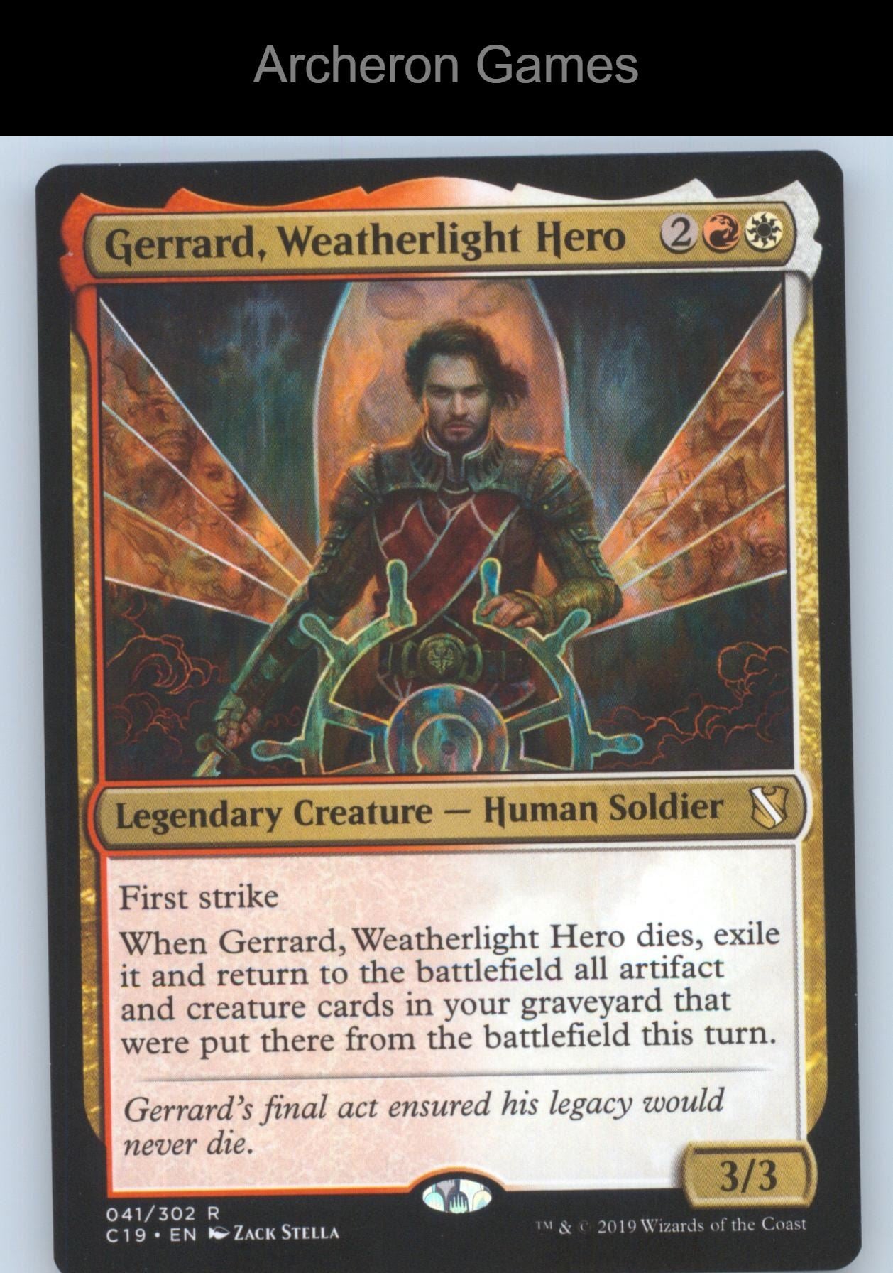 Gerrard, Weatherlight Hero 41 R MTG Card Commander 2019