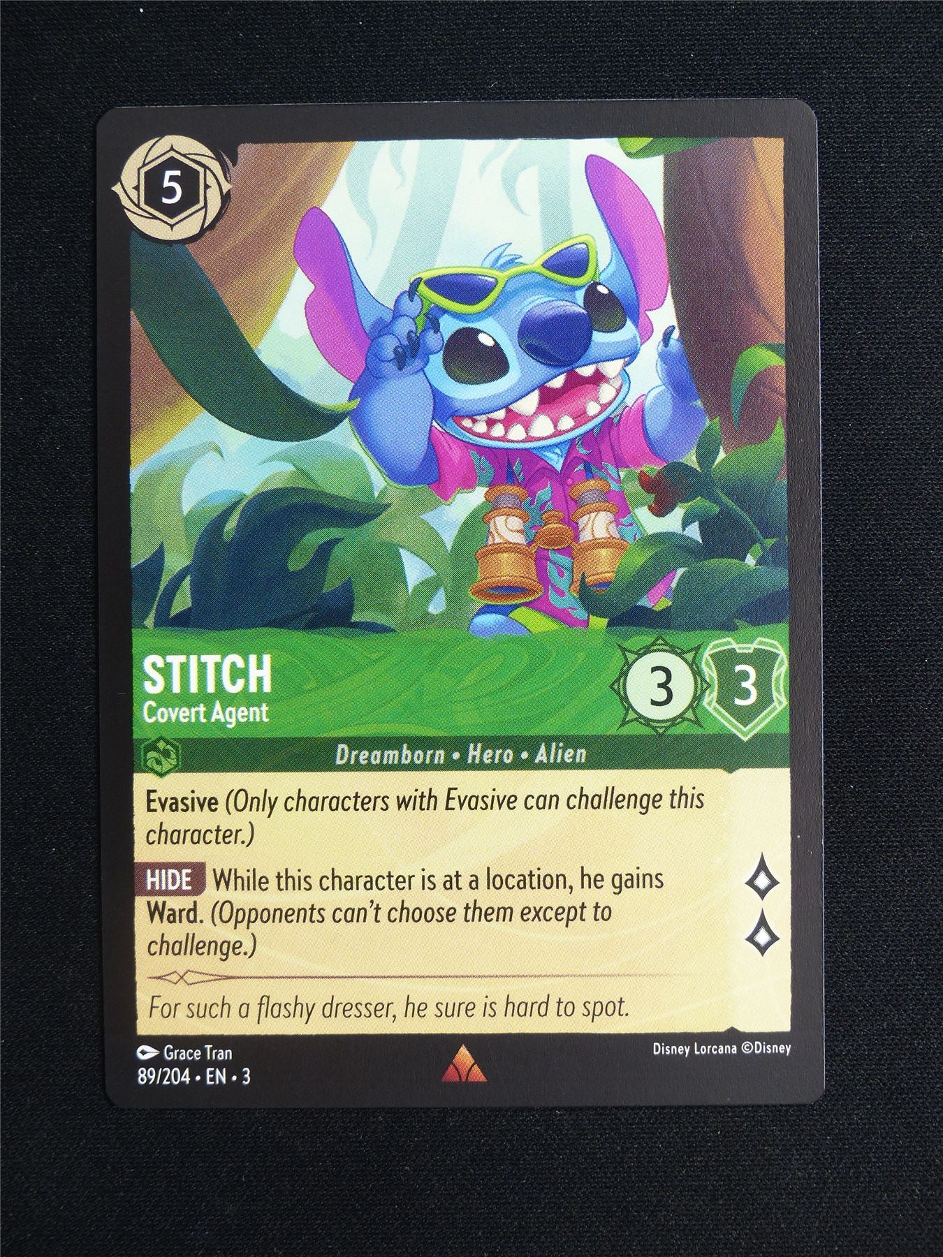Stitch Covert Agent 89/204 - Lorcana Card #20K