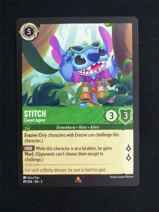Stitch Covert Agent 89/204 - Lorcana Card #20K