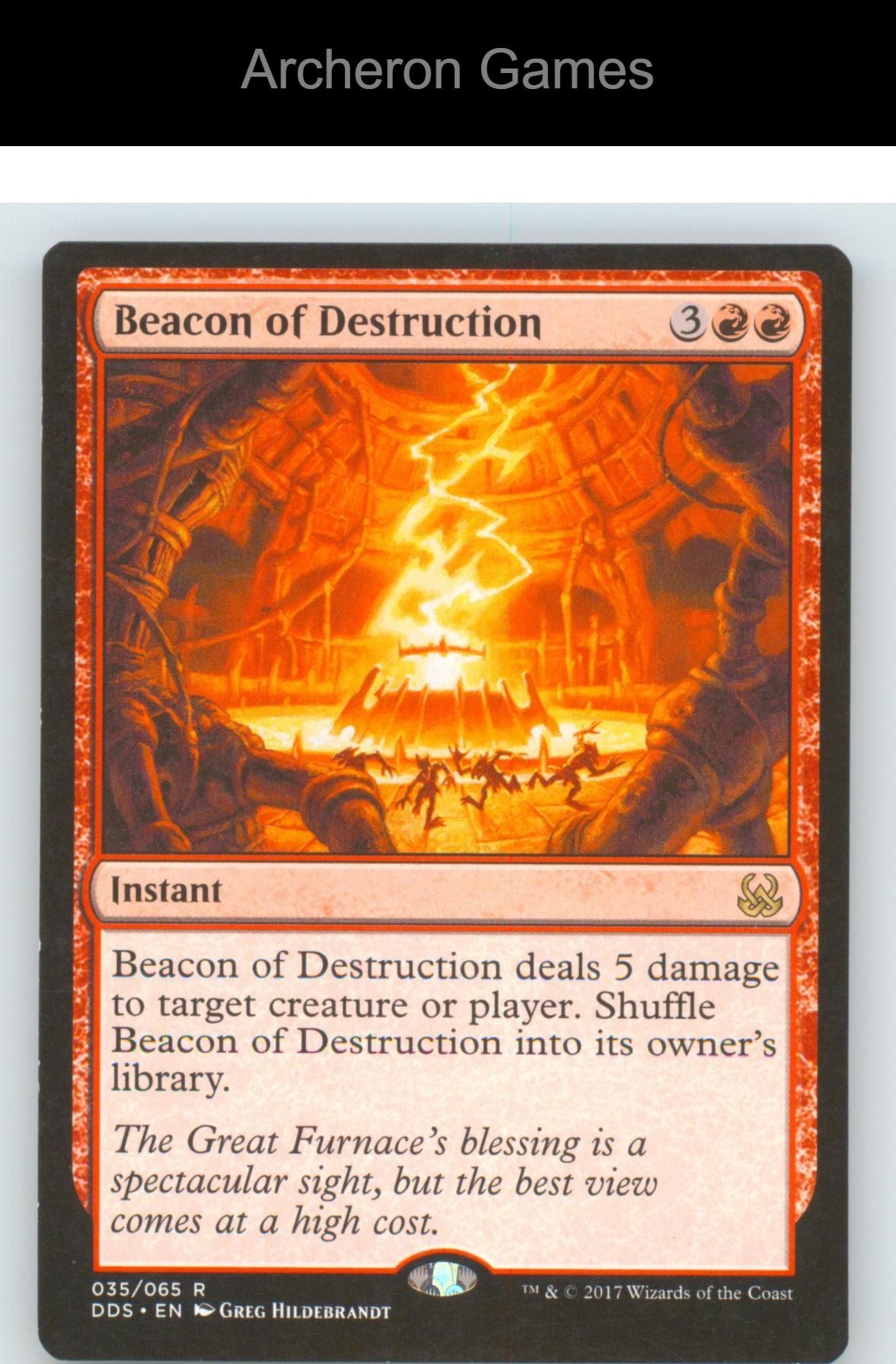 Beacon of Destruction DDS 35 R MTG Card NM/EX+