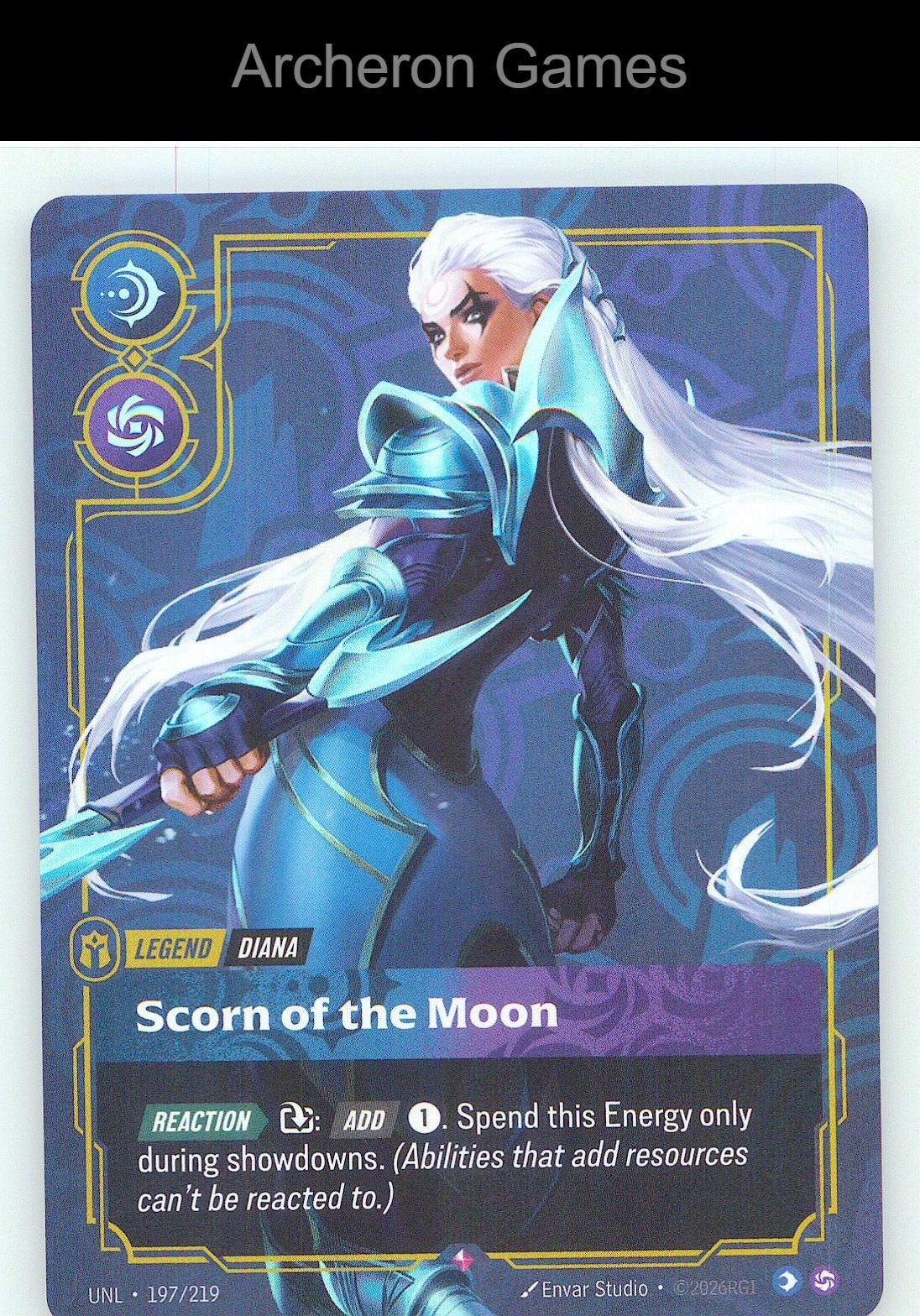 Diana - Scorn of the Moon UNL 197/219 R Unleashed Riftbound Card