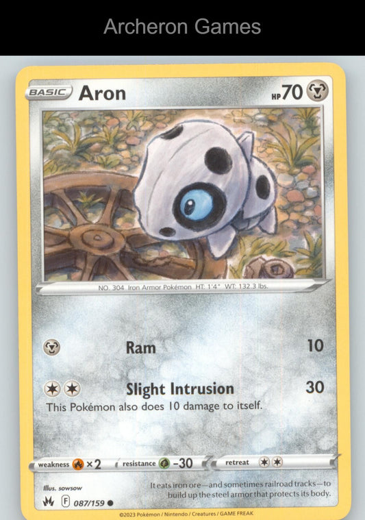 Pokemon Card Aron CRZ 087/159 C Crown Zenith