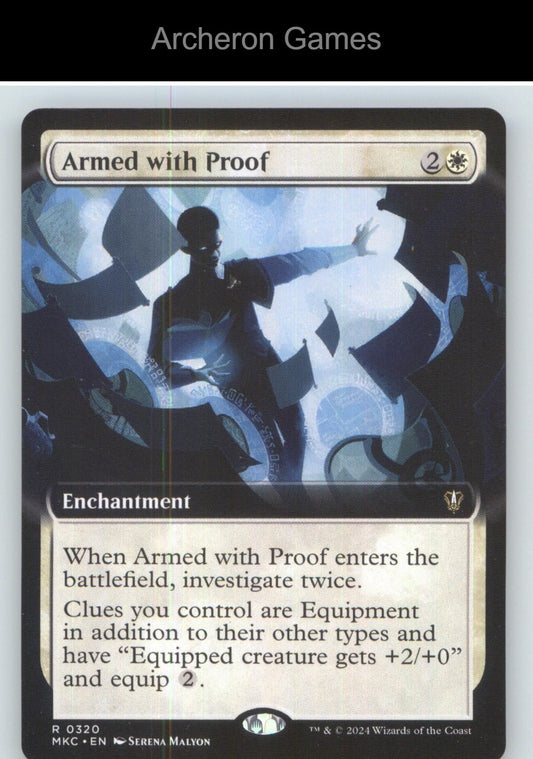Armed with Proof (Extended Art) MKC 320 R MTG Card NM/EX+