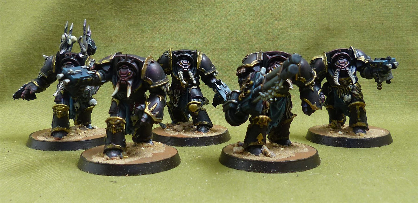 Chaos Terminator Squad painted - Chaos Space Marines - Warhammer 40K #5BX