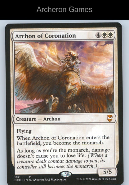 Archon of Coronation 192 Mythic MTG Card Commander: Streets of New Capenna