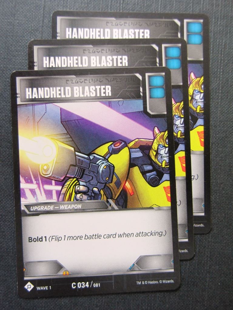 Handheld Blaster C 034/081 x3 - Transformers Cards # 7F45
