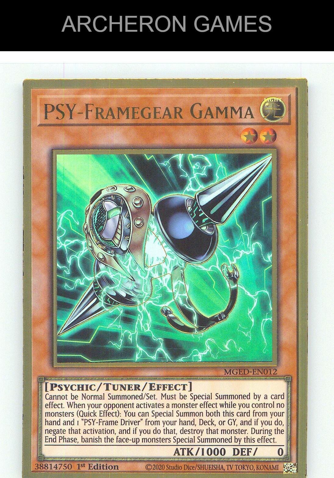 PSY-Framegear Gamma Premium Gold Rare YUGIOH Card 1st Edition