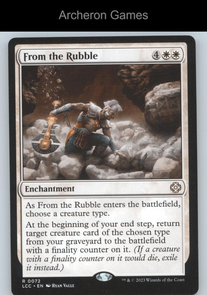 From the Rubble 72 R MTG Card Commander: The Lost Caverns of Ixalan