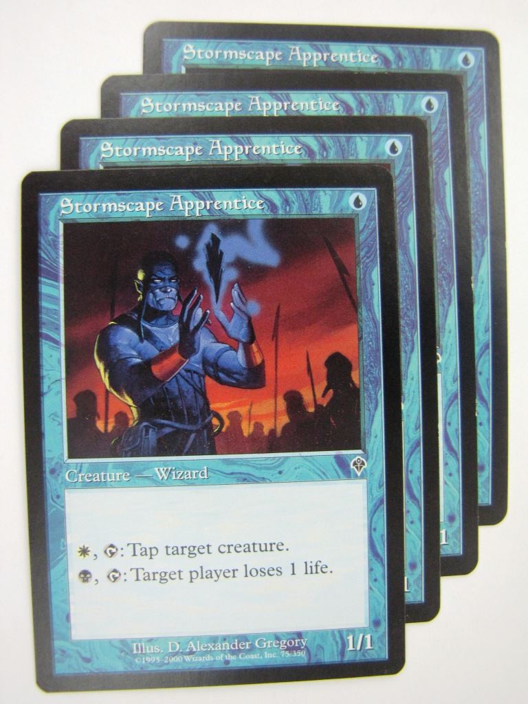 MTG Magic Played Cards: STORMSCAPE APPRENTICE x4 # 8A55