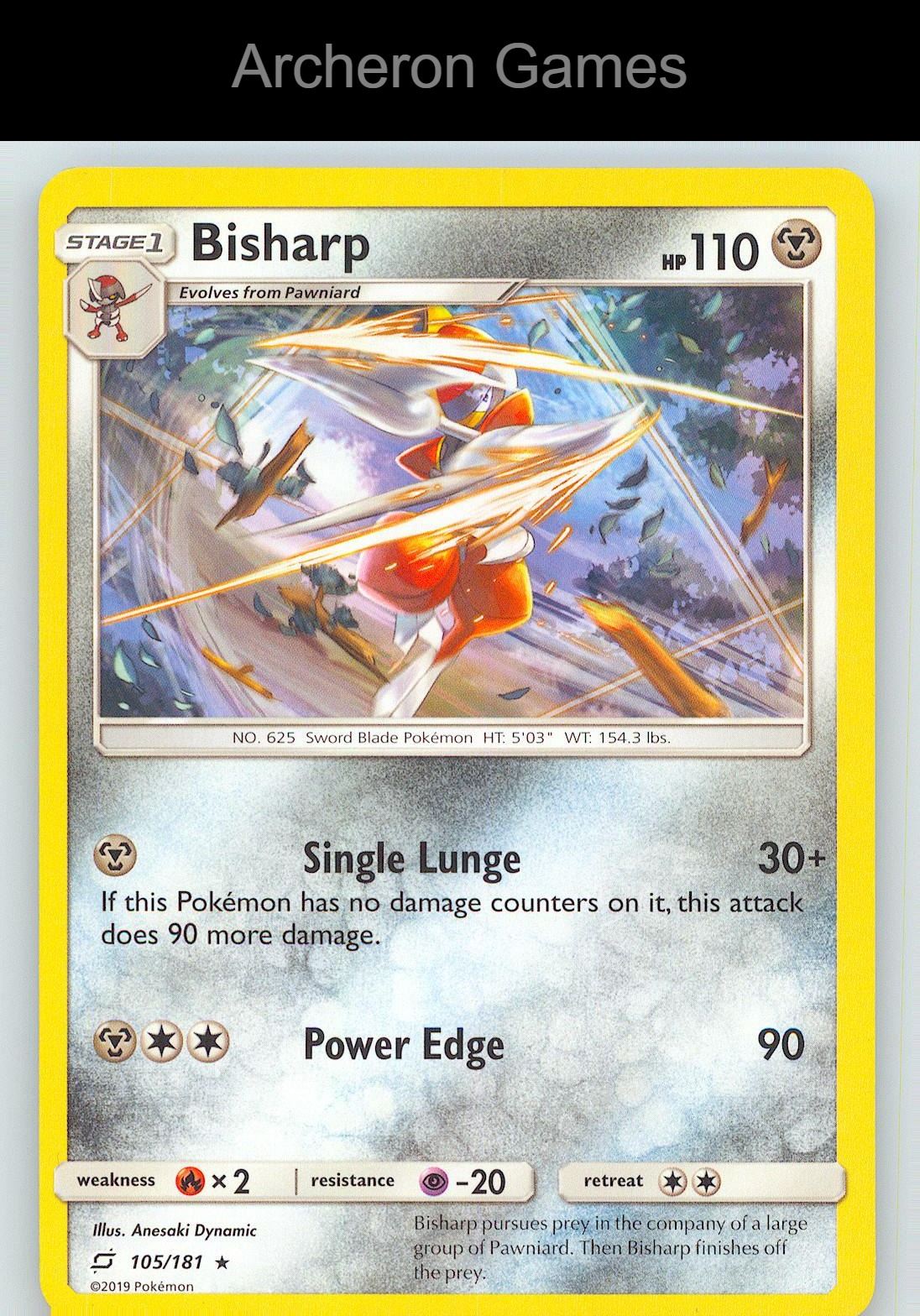 Pokemon Card Bisharp TEU 105/181 R Team Up
