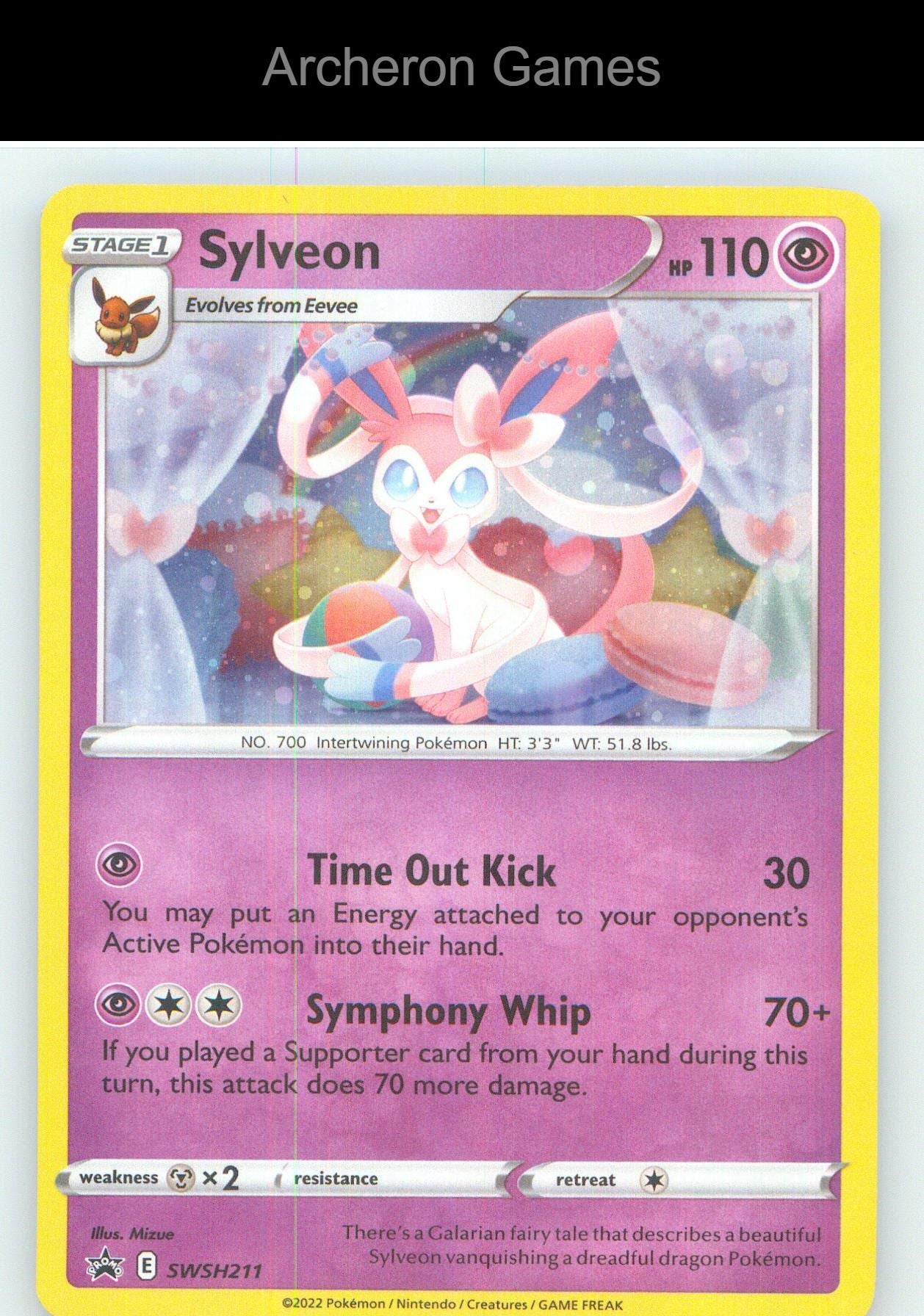 Pokemon Card Sylveon SWSD SWSH211 HOLO P Sword & Shield Promo