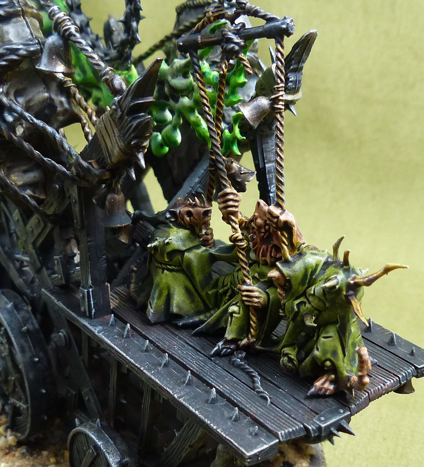 Plague Priest on Plague Furnace painted - Skaven - Warhammer AoS #5SJ