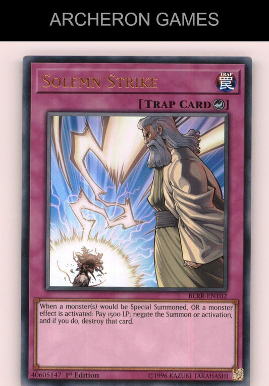 Solemn Strike Ultra Rare YUGIOH Card
