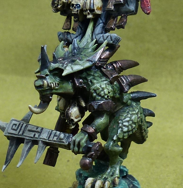 Saurus Astrolith Bearer painted - Seraphon - Warhammer AoS #2MD