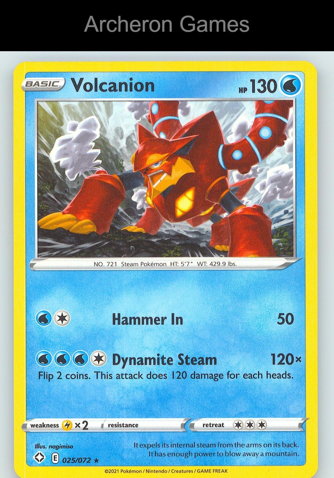 Pokemon Card Volcanion SHF 025/072 R Shining Fates