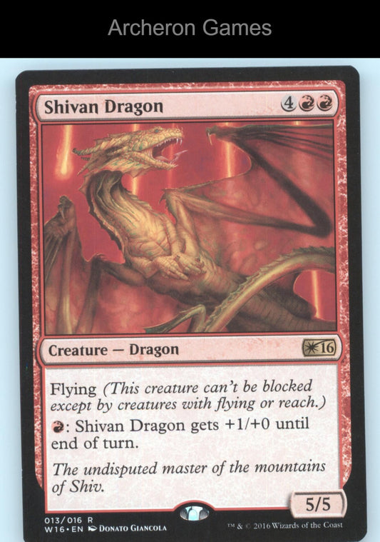 Shivan Dragon 13 R MTG Card Welcome Deck 2016
