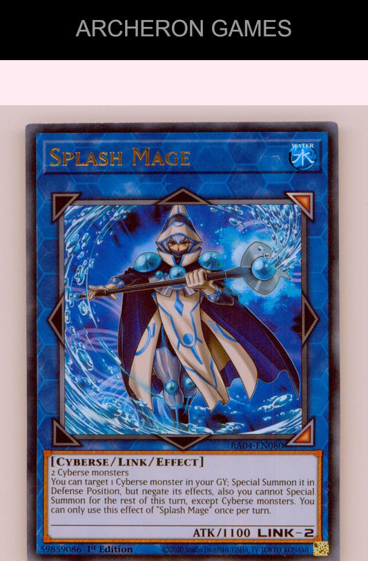 Splash Mage (UR) Ultra Rare YUGIOH Card 1st Edition