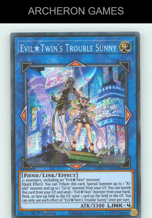 Evil Twin's Trouble Sunny SEC YUGIOH Card
