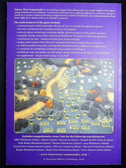 Future War Commander Miniatures Game - Rulesbook Softback #2U9