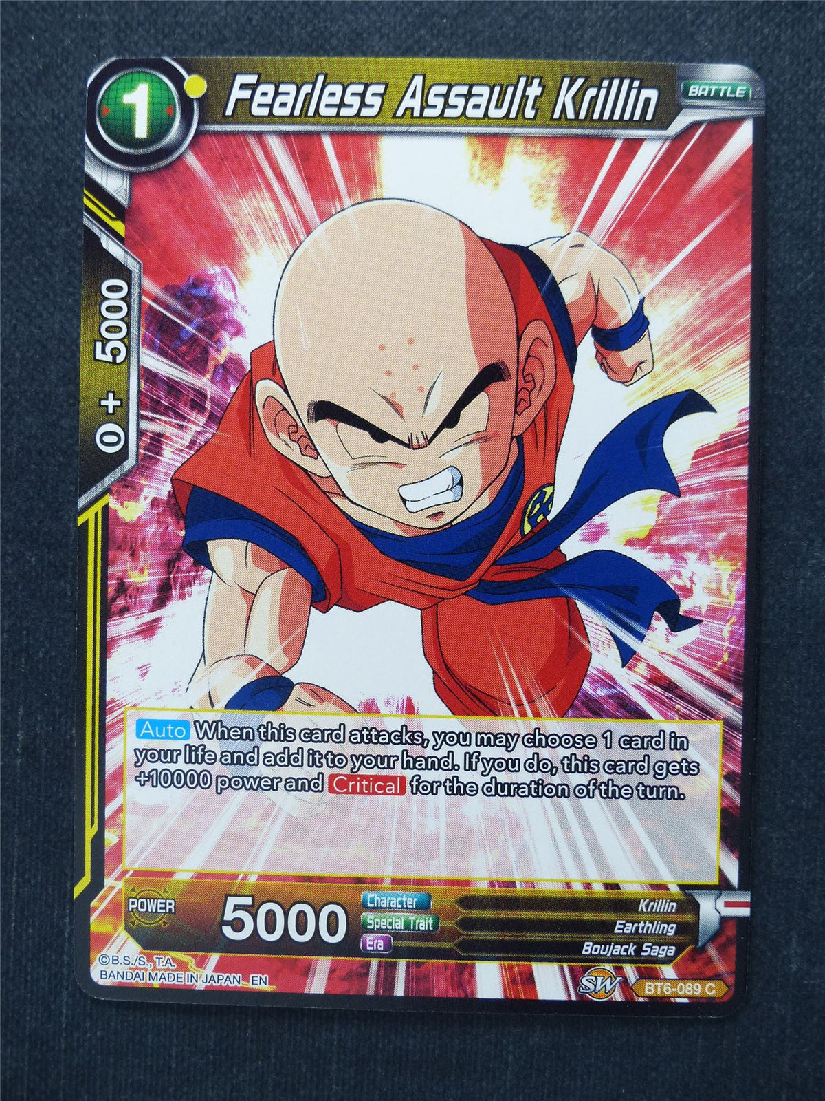 Fearless Assault Krillin - Dragon Ball Super Cards #9C