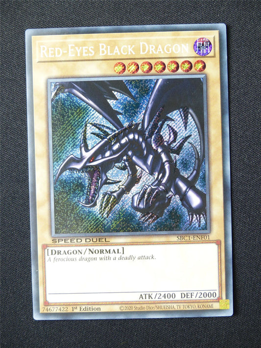 Red-Eyes Black Dragon SBC1 Secret Rare - 1st ed Yugioh Card #5SM