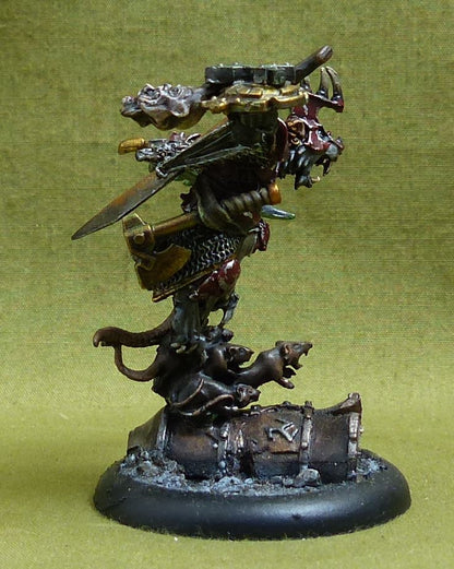 Classic Metal Warlord Queek Headtaker painted OOP - Skaven - Warhammer AoS #53I