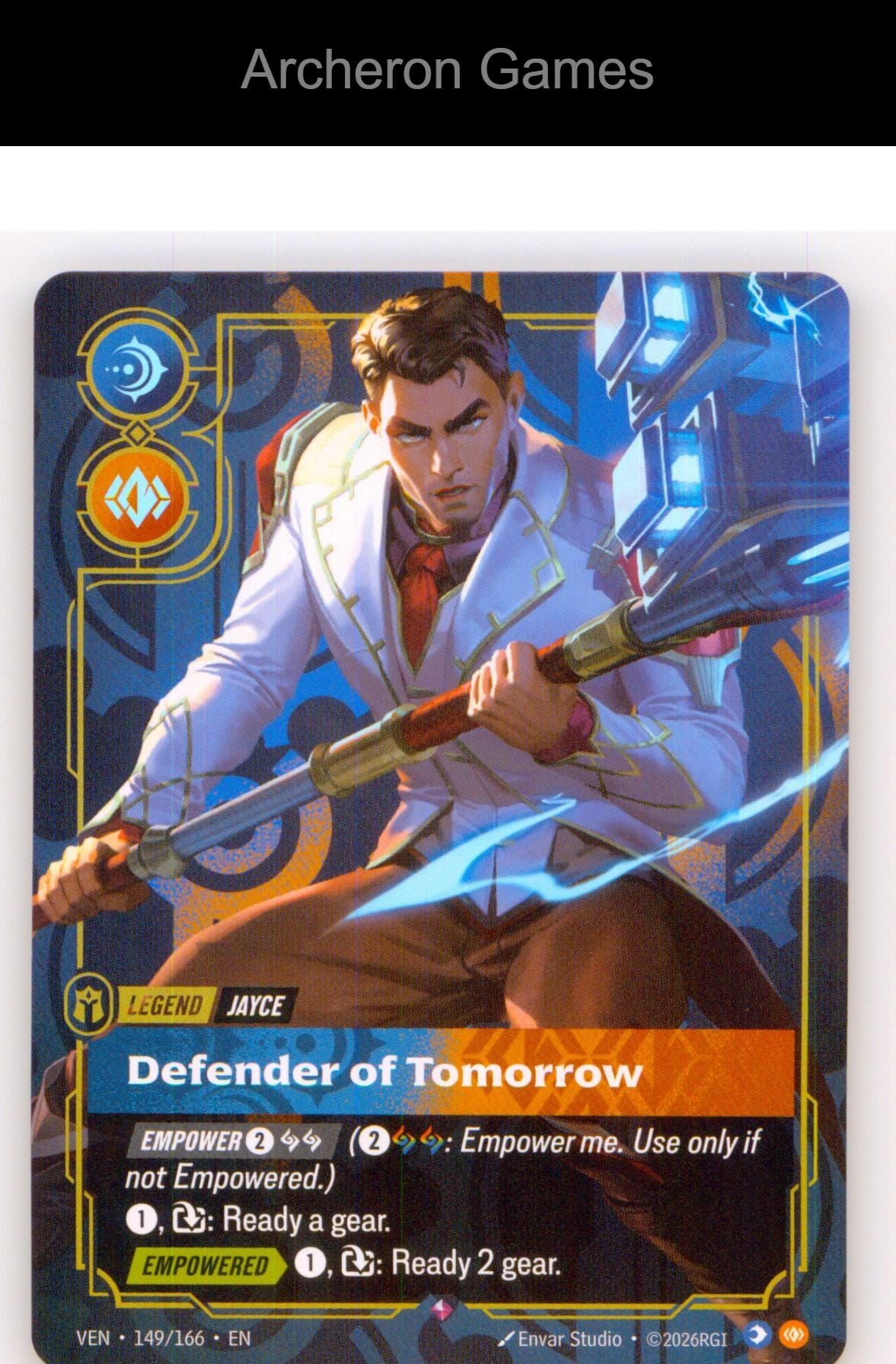 Jayce - Defender of Tomorrow VEN 149/166 R Vendetta Riftbound Card