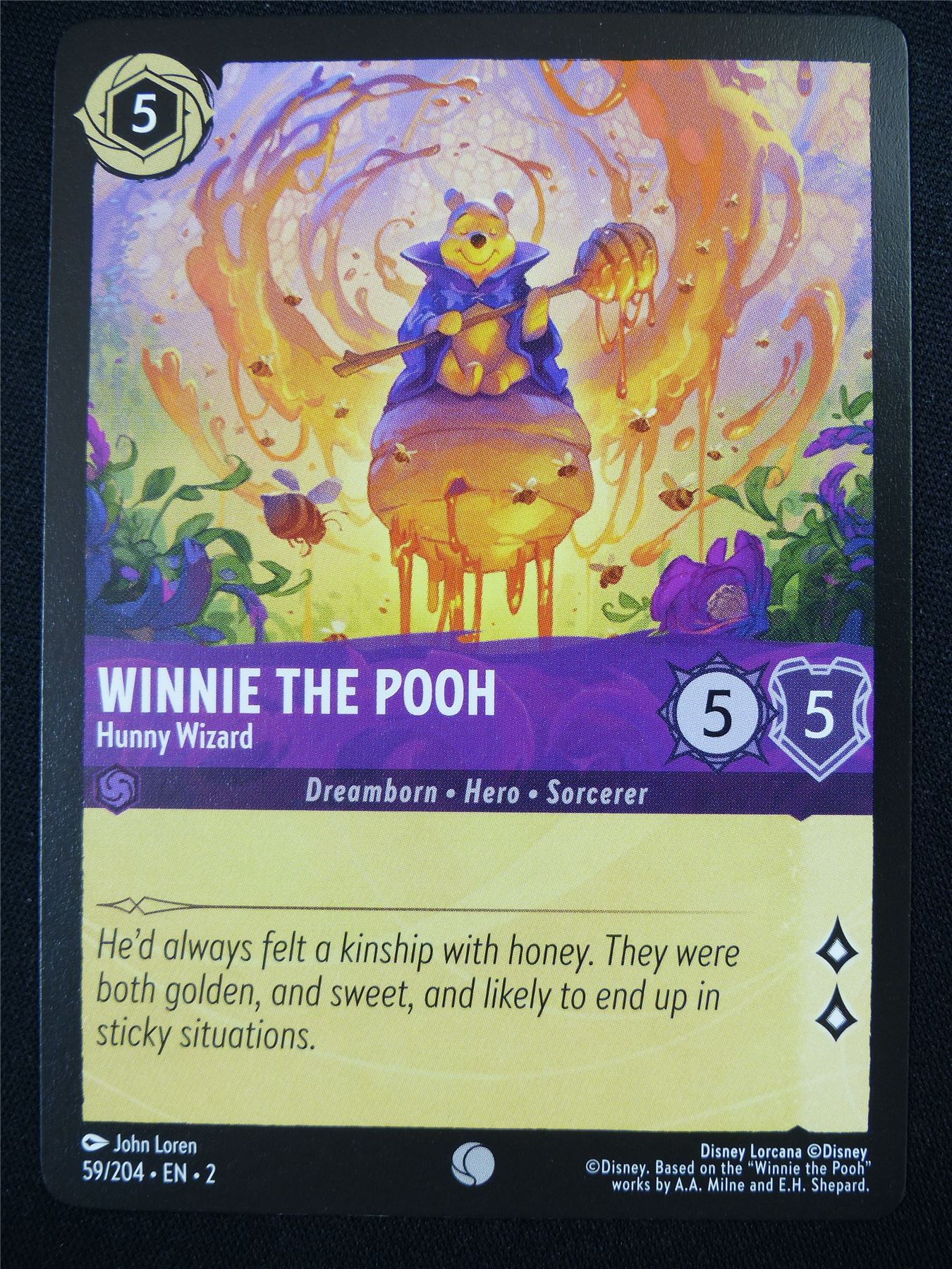 Winnie the Pooh Hunny Wizard 59/204 - Lorcana Card #4RF