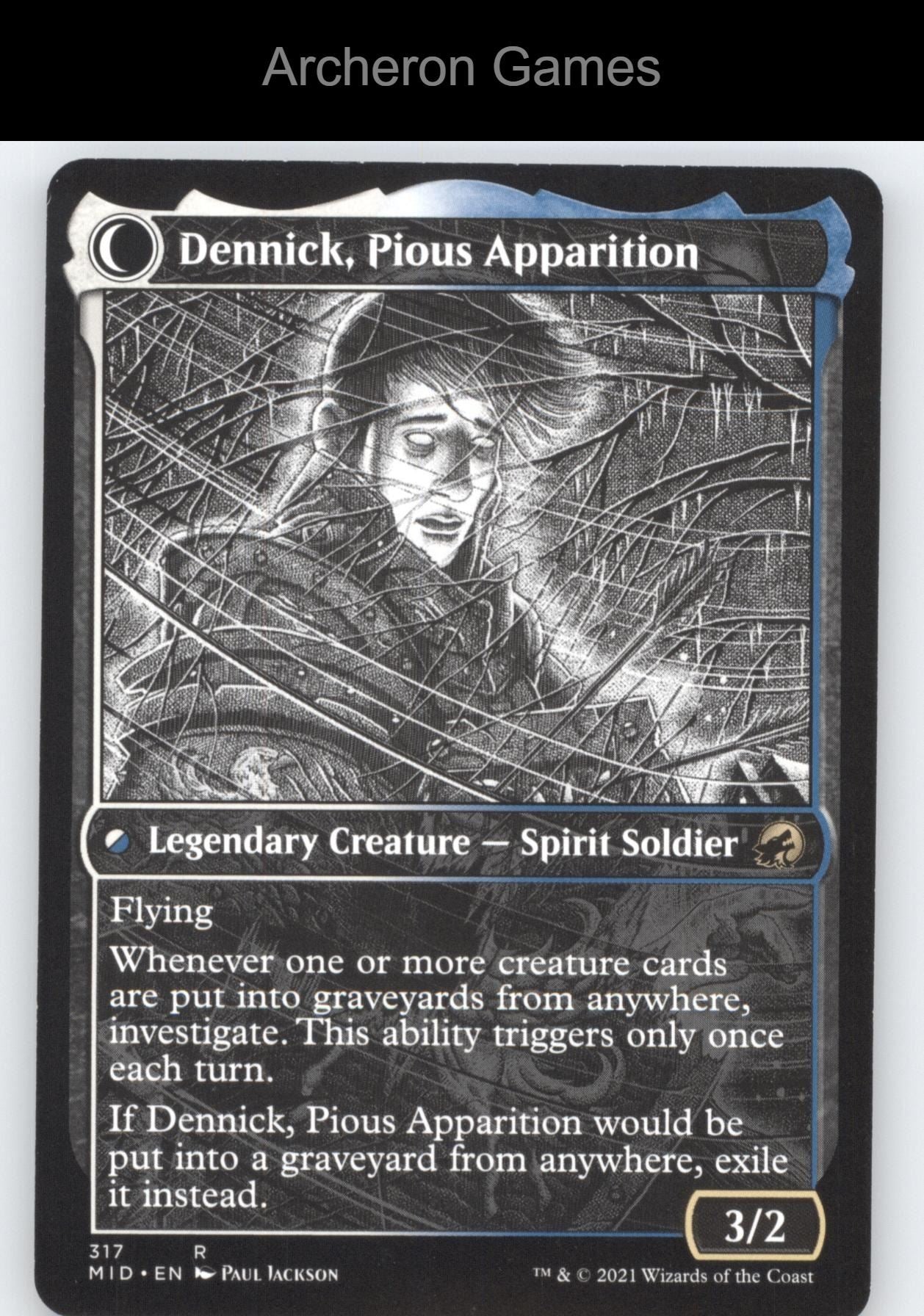 Dennick, Pious Apprentice (Showcase) 317 R MTG Card Innistrad: Midnight Hunt