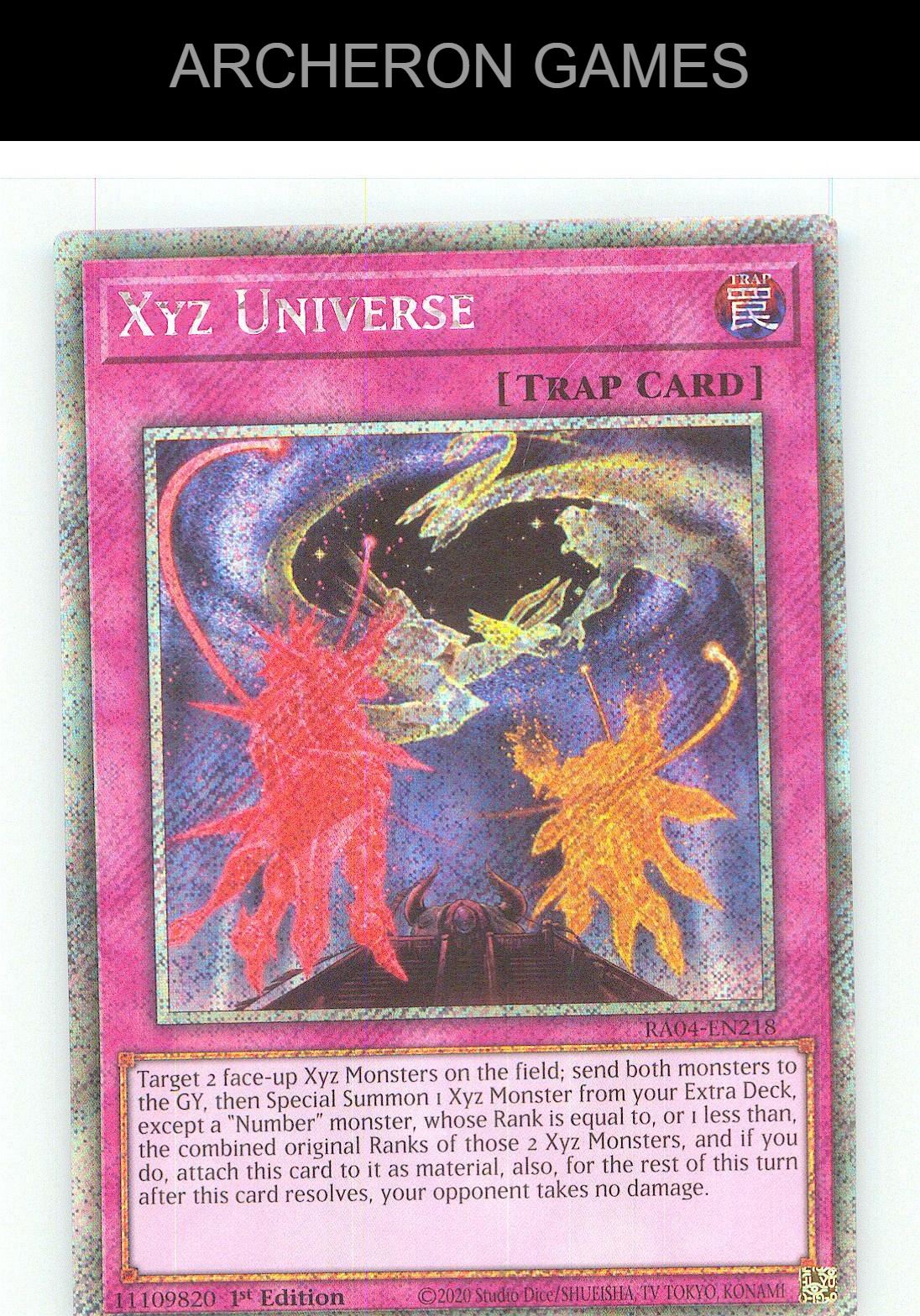 Xyz Universe (Platinum Secret Rare) Platinum Secret Rare YUGIOH Card 1st Edition
