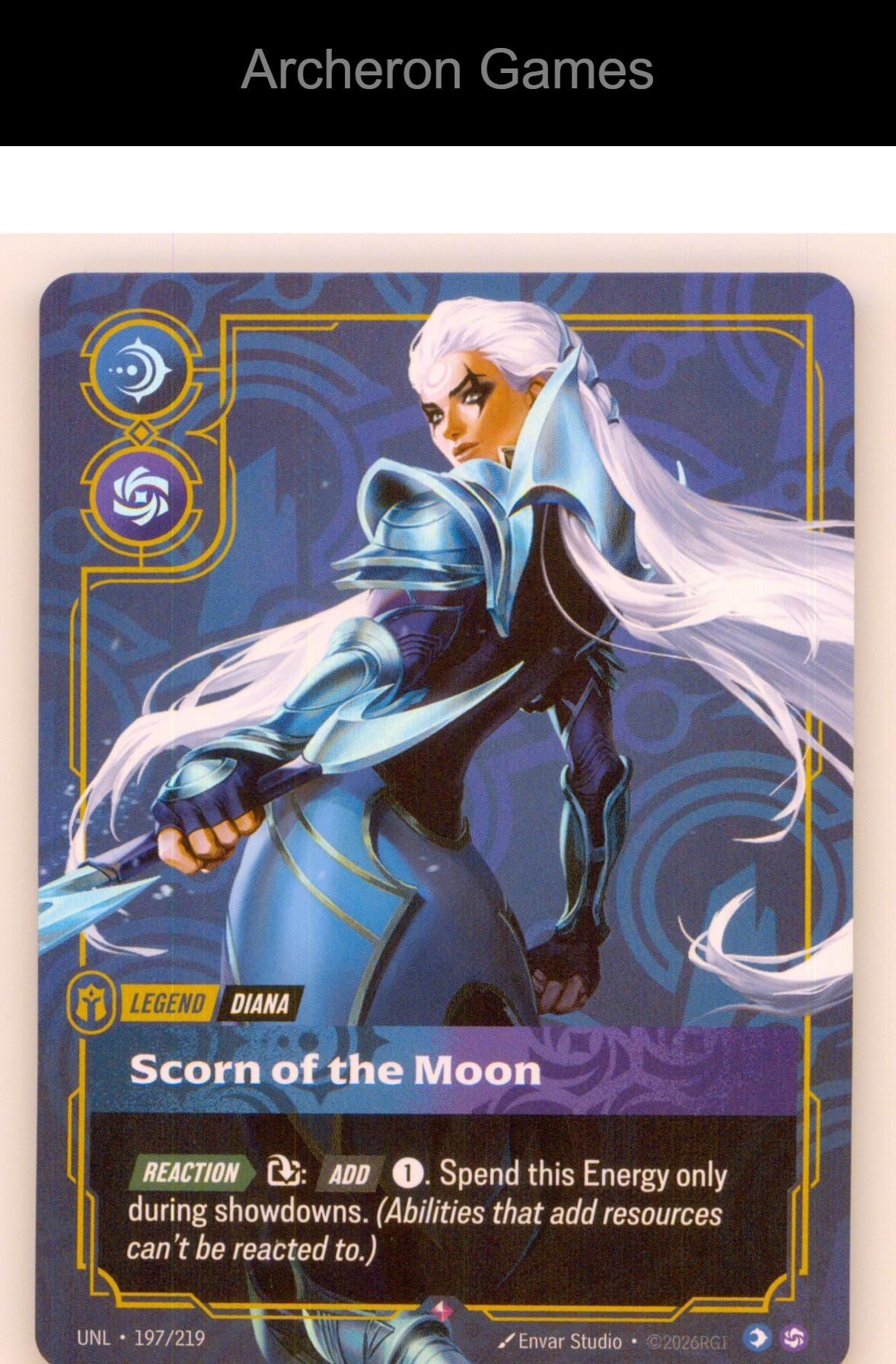 Diana - Scorn of the Moon UNL 197/219 R Unleashed Riftbound Card