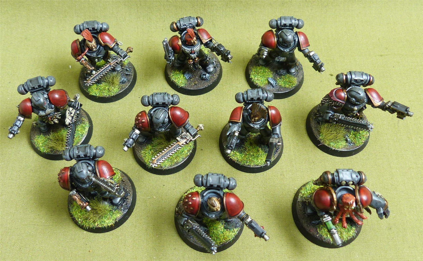 MKII Tactical Squad set of 10 painted - Space Wolves - Warhammer Horus Heresy #4XI