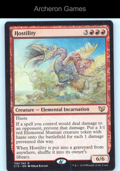 Hostility 158 R MTG Card Commander 2015