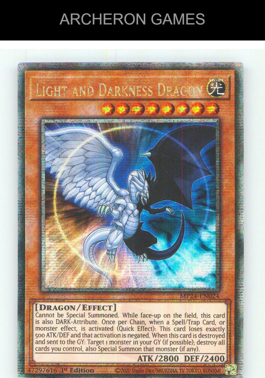 Light and Darkness Dragon (Quarter Century Secret Rare) YUGIOH Card 1st Edition