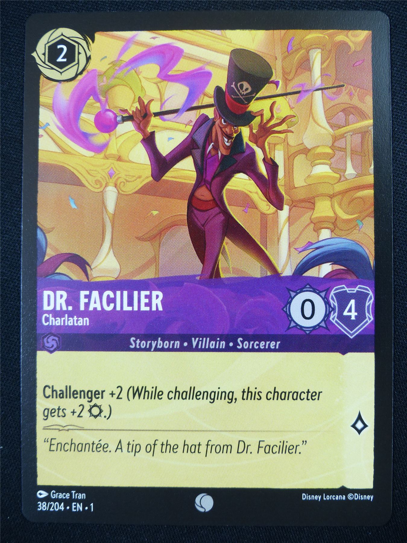 Dr. Facilier Charlatan 38/204 - Lorcana Card #4RX