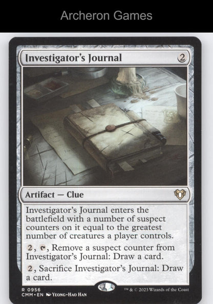 Investigator's Journal 956 R MTG Card Commander Masters